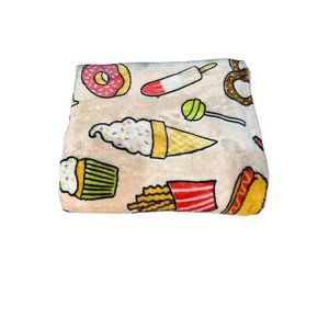 Limited Too Girls 90s Throw Blanket Ice Cream Cookies Snacks